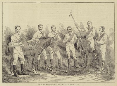 Polo en Munnipoor, el Club de Polo de Calcuta de English School