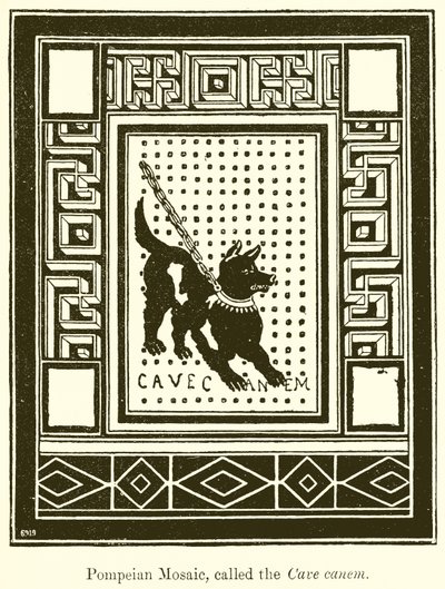 Mosaico pompeyano, llamado Cave Canem de English School
