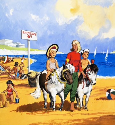 Paseos en pony en la playa de English School