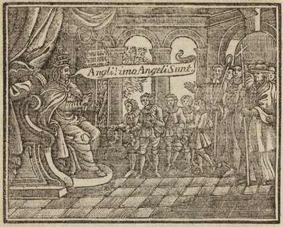 El Papa Gregorio y los Angeli: Gregorio el Grande encontrando a jóvenes anglosajones en un mercado de esclavos de English School