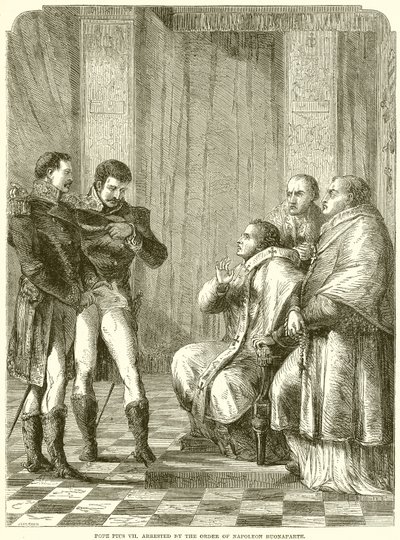 El Papa Pío VII arrestado por orden de Napoleón Bonaparte de English School