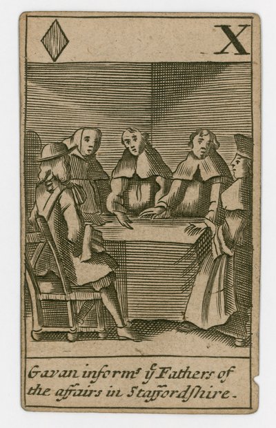 Carta de juego del Complot Papista de English School
