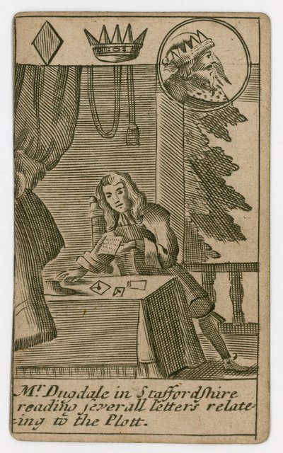 Carta de juego del Complot Papista de English School