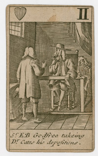 Carta de juego del Complot Papista de English School