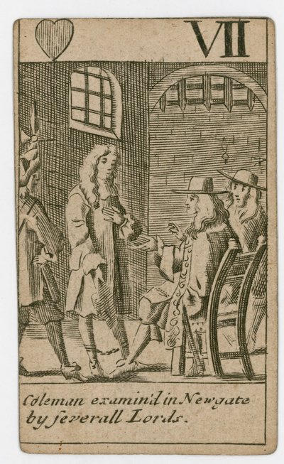 Carta de juego del Complot Papista de English School