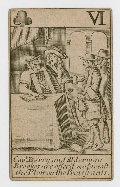 Carta de juego del Complot Papista de English School