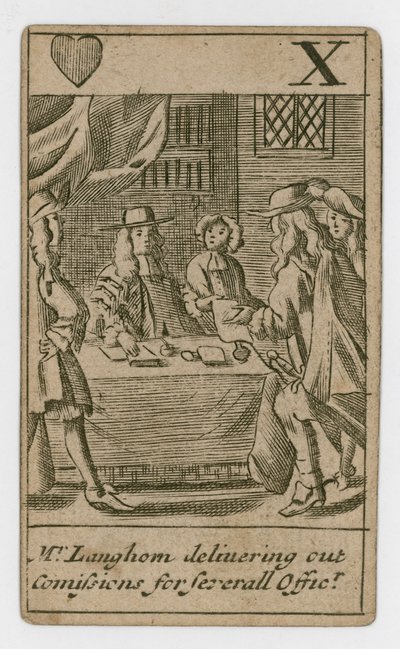 Carta de juego del Complot Papista de English School