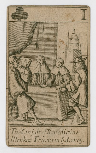 Carta de juego del Complot Papista de English School