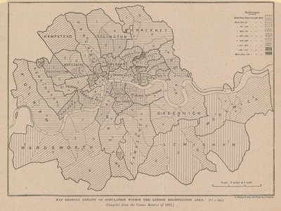 Población dentro del área de registro de Londres de English School
