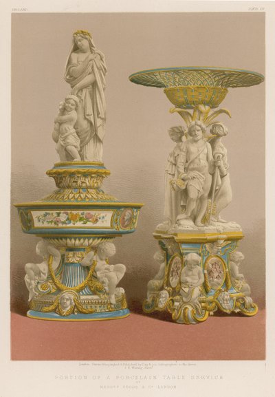 Parte de un servicio de mesa de porcelana de English School
