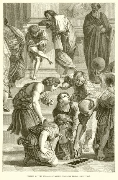 Parte de las Escuelas de Atenas (Galería Della Segnatura) de English School