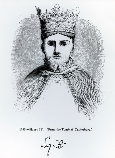 Retrato y Firma de Enrique IV (1366-1413) de English School