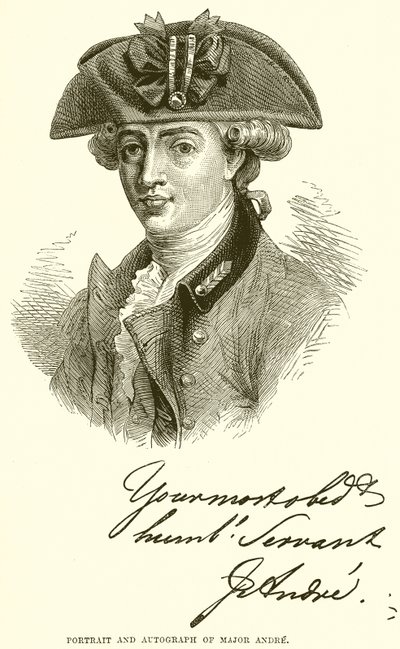 Retrato y autógrafo del Mayor Andre de English School