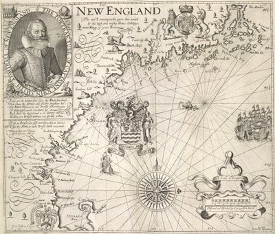 Retrato del Capitán John Smith. Una imagen de la costa de Nueva Inglaterra, en 
