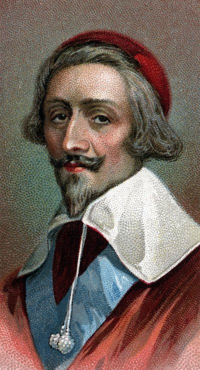 Retrato del Cardenal Richelieu (Armand Jean du Plessis, Cardenal de Richelieu) (1585-1642), clérigo, noble y estadista francés - De la serie 