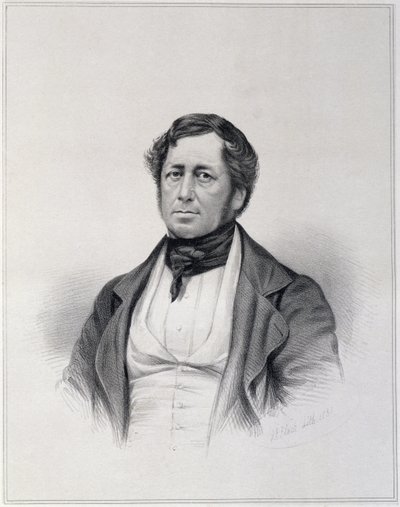 Retrato de Charles Joseph Hullmandel (1789-1850), grabado por G.B. Bleck de English School