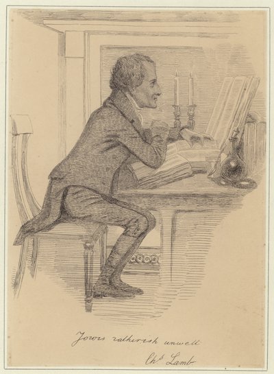 Retrato de Charles Lamb de English School