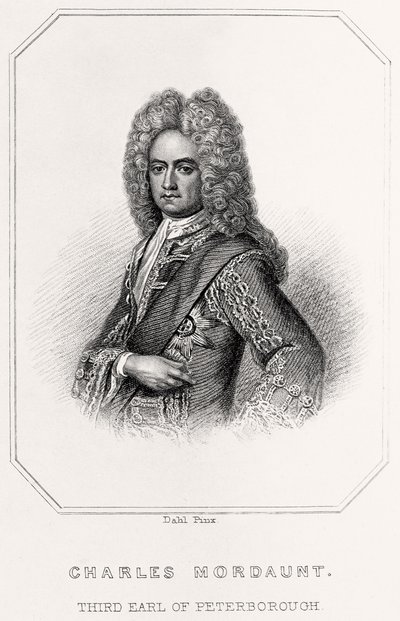 Retrato de Charles Mordaunt, 3er Conde de Peterborough de English School