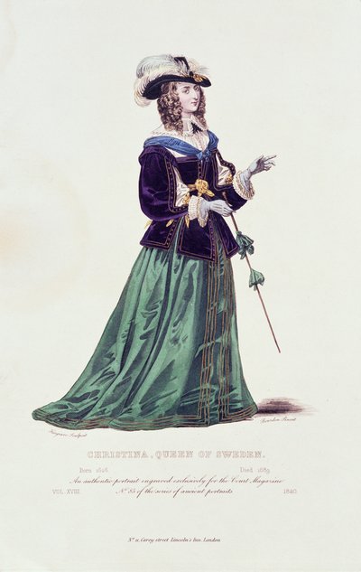 Retrato de Cristina, Reina de Suecia (1626-1689) de English School