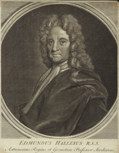 Retrato de Edmond Halley de English School