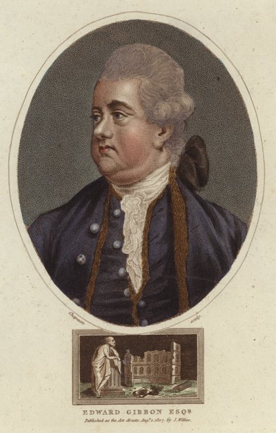 Retrato de Edward Gibbon de English School