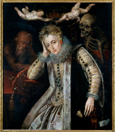 Retrato de Isabel I, Reina de Inglaterra (1533 - 1603), hacia el final de su vida de English School