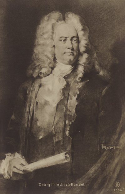 Retrato de George Friedrich Handel de English School