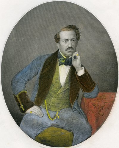 Retrato de Gustavus Vaughan Brooke, c.1860 (litografía) de English School