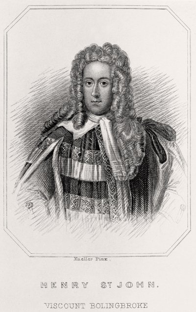 Retrato de Henry St. John, Vizconde Bolingbroke de English School