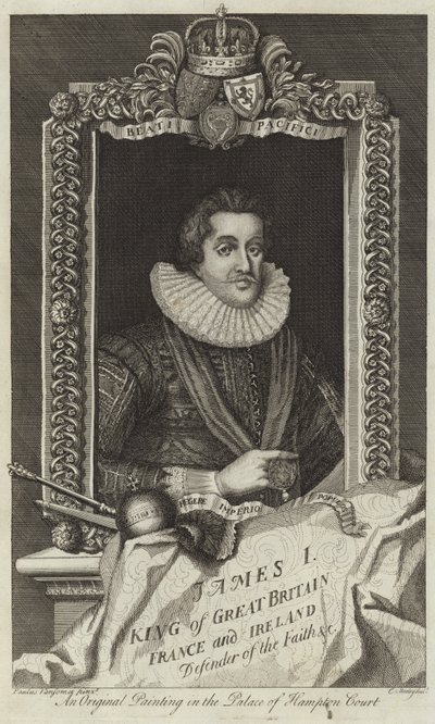 Retrato de Jacobo I de Gran Bretaña e Irlanda de English School