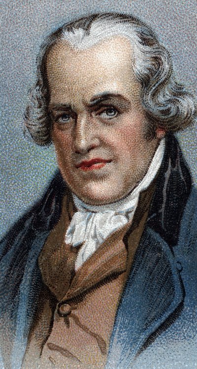 Retrato de James Watt (1736-1819), ingeniero escocés - De la serie “Líderes de Hombres” - Cromolitografía - Escuela Inglesa, siglo XX - de English School