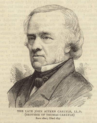 Retrato de John Aitken Carlyle, hermano de Thomas Carlyle de English School