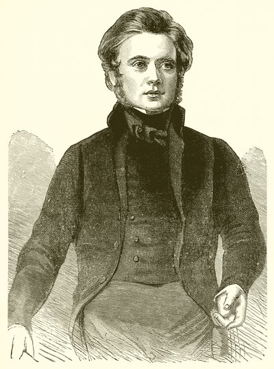 Retrato de John Bright en 1843 de English School