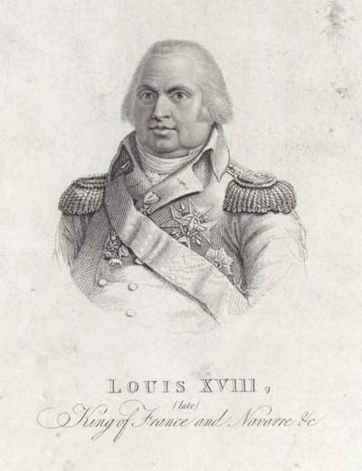 Retrato del Rey Luis XVIII de English School