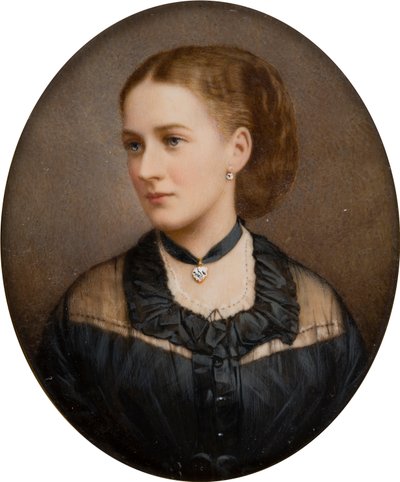 Retrato de Lady Ida Lumley, vizcondesa de Newport 1870 después condesa de Bradford (1848-1936), c.1868-1936 (fotografía teñida a mano) de English School
