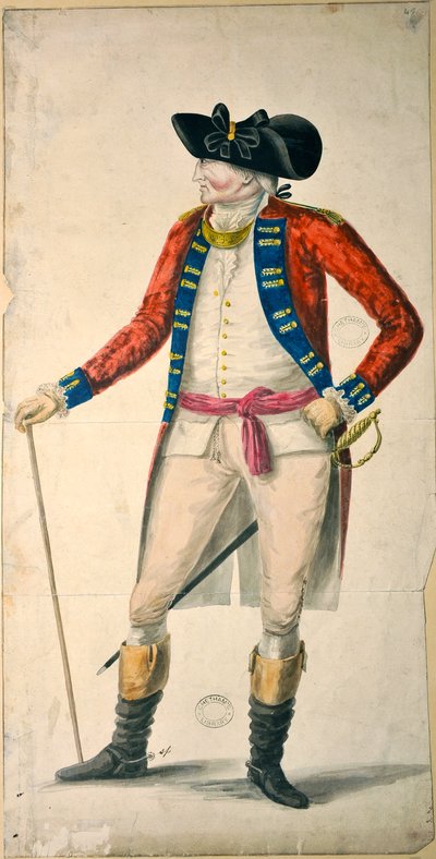 Retrato del Teniente Coronel Chadwick, finales del siglo XVIII de English School