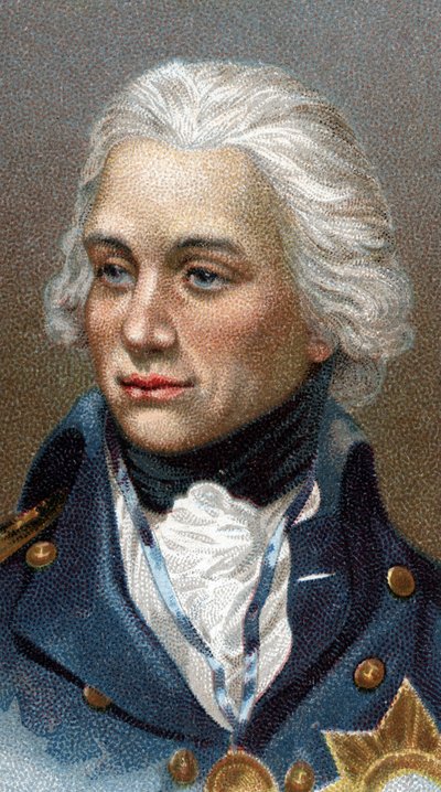Retrato de Lord Horatio Nelson - De la serie "Líderes de Hombres" de English School