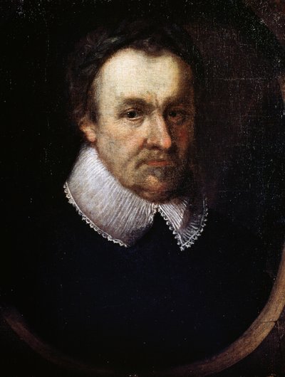 Retrato de Michael Drayton, poeta y dramaturgo inglés de English School