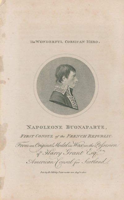 Retrato de Napoleón Bonaparte de English School