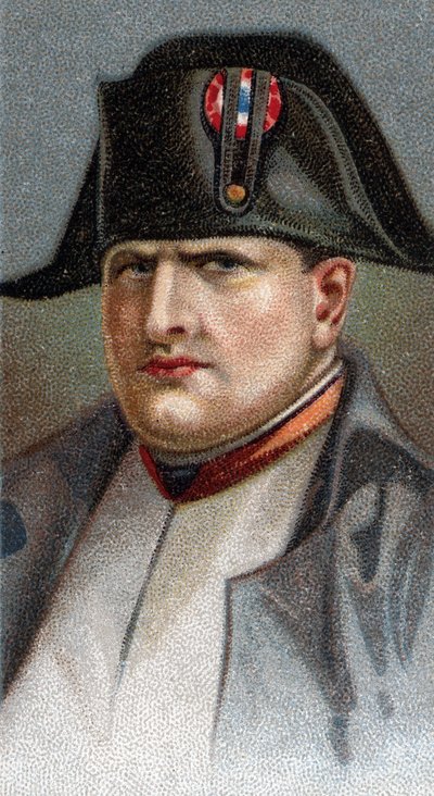 Retrato de Napoleón Bonaparte - De la serie “Líderes de Hombres” - Cromolitografía - Escuela Inglesa, siglo XX de English School