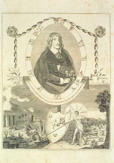 Retrato de Nicholas Culpeper (1616-54), frontispicio de Culpepers English Physician and Complete Herbal, publicado en 1790 de English School