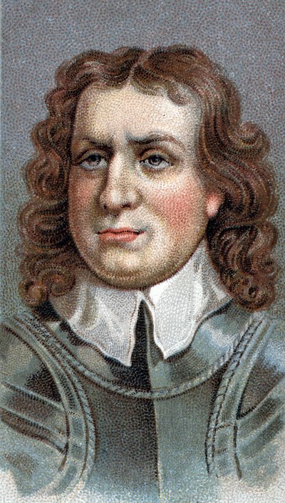Retrato de Oliver Cromwell (1599-1658). Militar y político inglés - Olivier (Oliver) Cromwell (1599-1658) - De la serie 