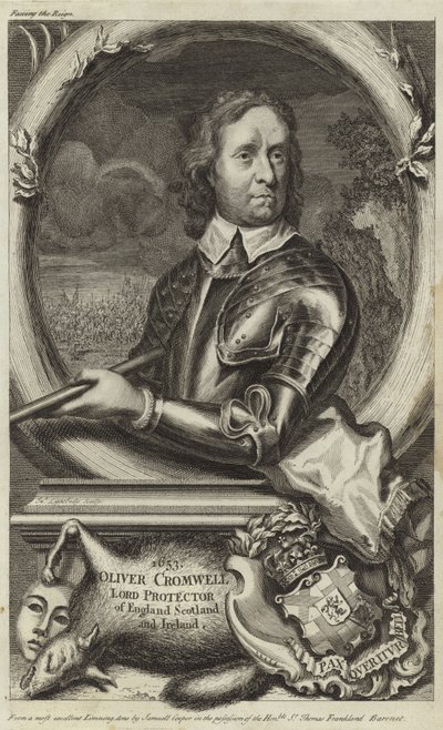 Retrato de Oliver Cromwell de English School
