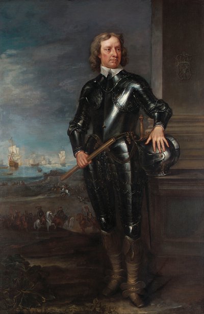 Retrato de Oliver Cromwell de English School