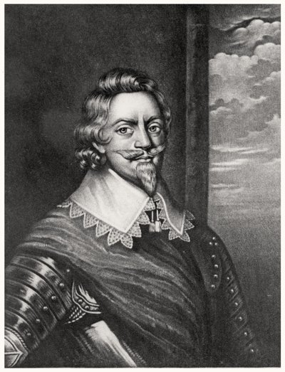 Retrato de Patrick Ruthven, Conde de Brentford (c.1573-1651) grabado por Richard Earlom (1743-1822) y Charles Turner (c.1773-1857) de Personajes Ilustres en la Historia Británica (mezzotinta) de English School