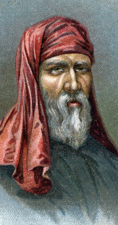 Retrato de Plutarco (43-120 d.C.) (cromolitografía) - Escuela Inglesa, siglo XX de English School