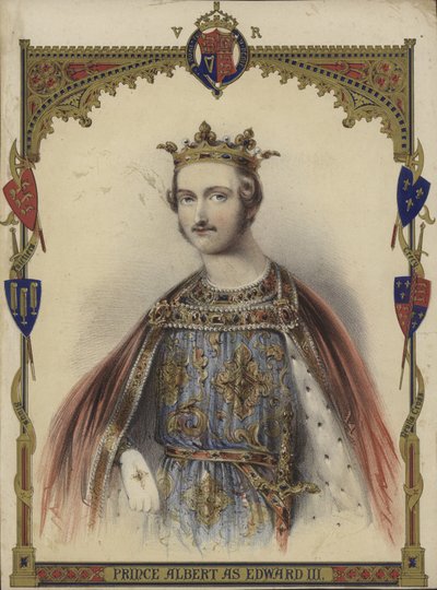 Retrato del Príncipe Alberto como el Rey Eduardo III de English School