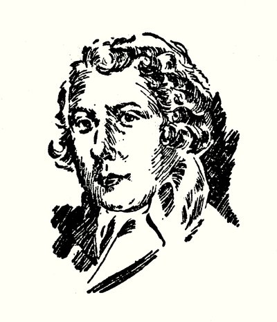 Retrato de Richard Brinsley Sheridan (litografía) de English School