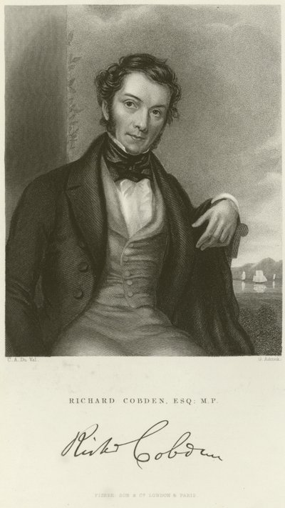 Retrato de Richard Cobden de English School