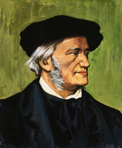 Retrato de Richard Wagner, compositor de El Holandés Errante de English School